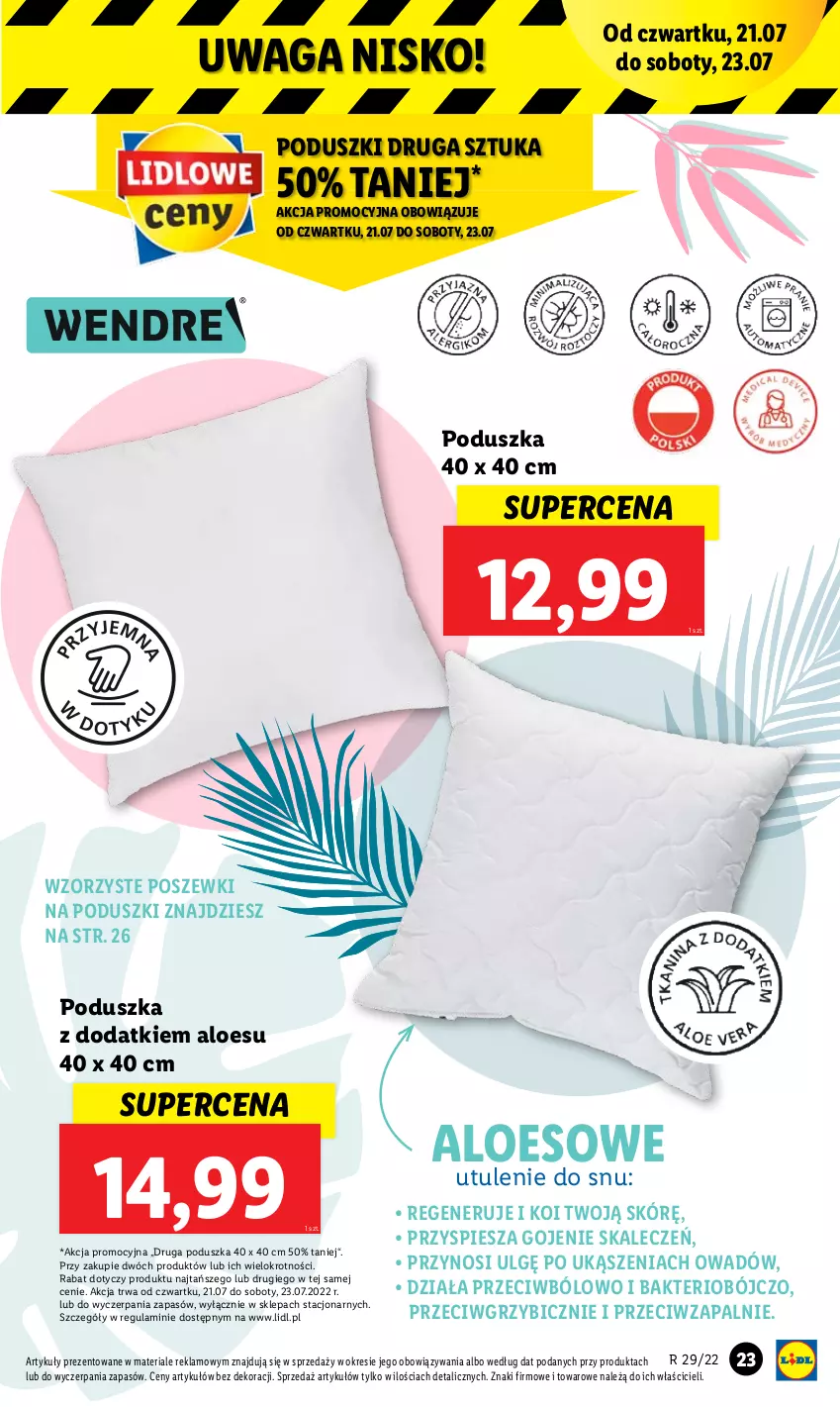 Gazetka promocyjna Lidl - GAZETKA - ważna 18.07 do 23.07.2022 - strona 23 - produkty: BIC, LG, Poduszka, Waga