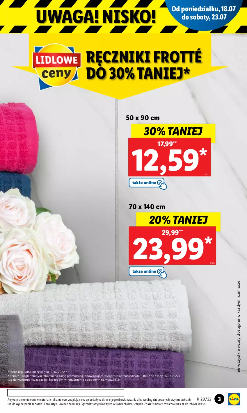 Gazetka promocyjna Lidl - GAZETKA - ważna 18.07 do 23.07.2022 - strona 3 - produkty: Ręcznik, Waga