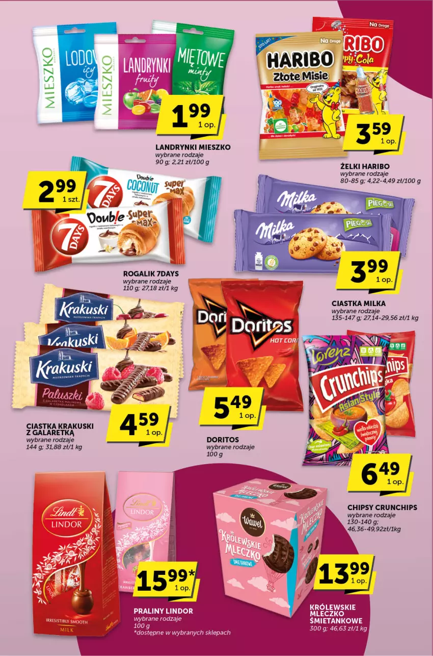 Gazetka promocyjna ABC - ważna 16.11 do 28.11.2023 - strona 13 - produkty: Chipsy, Ciastka, Crunchips, Gala, Haribo, Krakus, Krakuski, LG, Milka, Praliny, Rogal