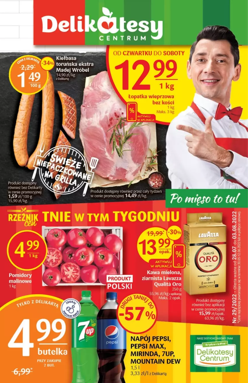 Gazetka promocyjna Delikatesy Centrum - Gazetka DC29 - ważna 28.07 do 03.08.2022 - strona 1 - produkty: Kawa, Kawa mielona, Lavazza, Madej Wróbel, Rum