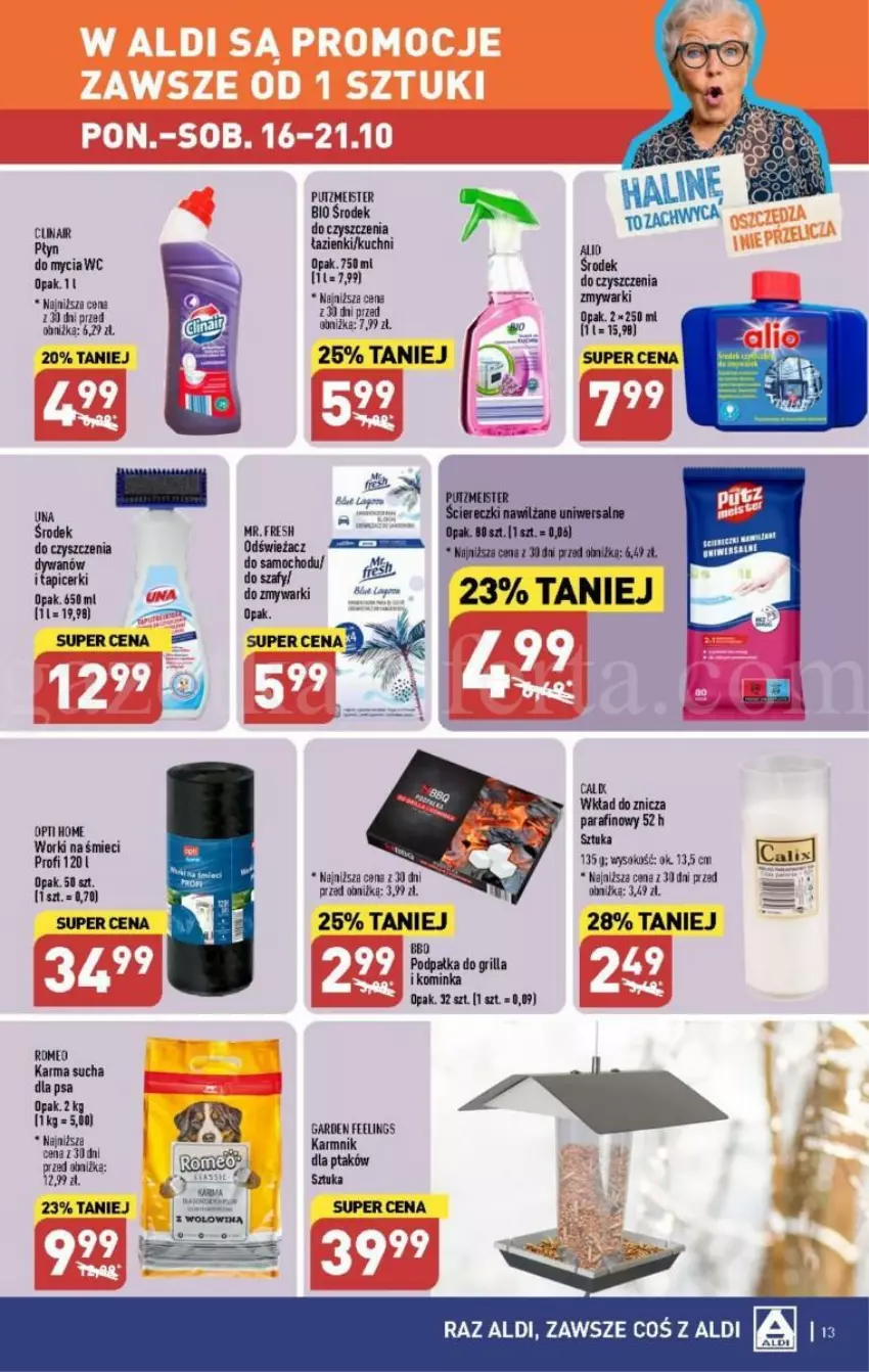 Gazetka promocyjna Aldi - ważna 16.10 do 21.10.2023 - strona 5 - produkty: Grill, Inka, Sok, Zmywarki, Znicz