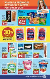 Gazetka promocyjna Aldi - Gazetka - ważna od 21.10 do 21.10.2023 - strona 41 - produkty: Halibut, Sos, Ser, Salami, Kiełbaski śląskie, Bell, Jogurt, Serek, Pstrąg, Pstrąg wędzony, Bella, Jogobella, Almette