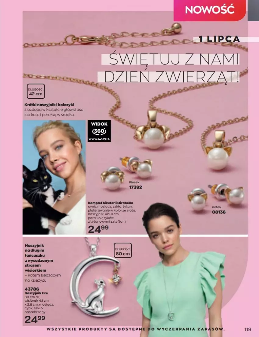 Gazetka promocyjna Avon - Katalog Avon 6/2022 kampania czerwiec - ważna 01.06 do 30.06.2022 - strona 119 - produkty: Bell, Bella, Cynk, Kolczyki, Naszyjnik, Nike, Tytan