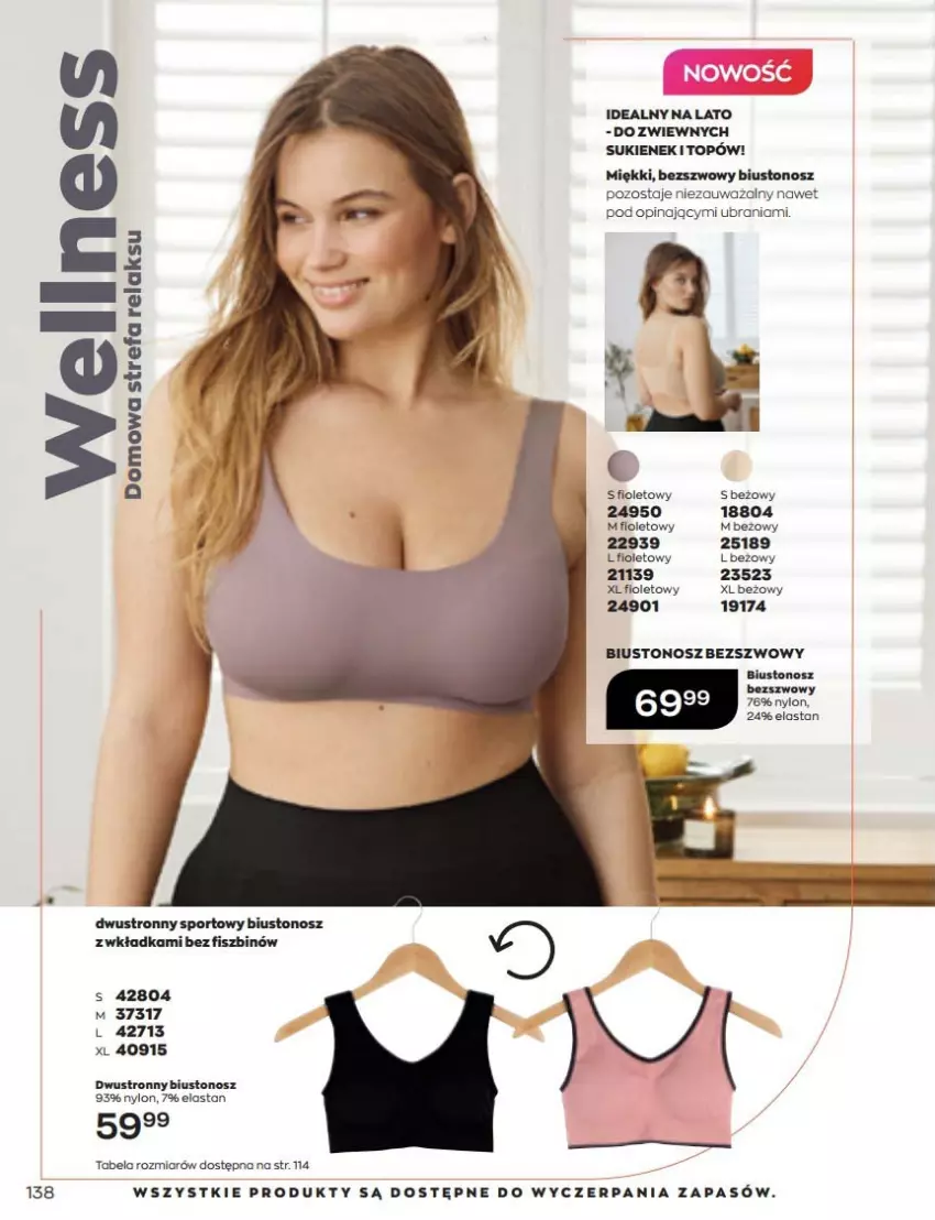 Gazetka promocyjna Avon - Katalog Avon 6/2022 kampania czerwiec - ważna 01.06 do 30.06.2022 - strona 138 - produkty: Biustonosz, Por, Sport, Top, Ubrania