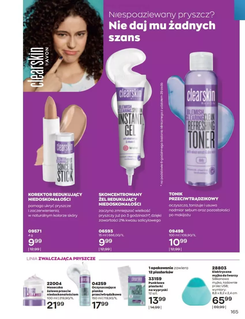 Gazetka promocyjna Avon - Katalog Avon 6/2022 kampania czerwiec - ważna 01.06 do 30.06.2022 - strona 165 - produkty: Makijaż, Plasterki, Tonik