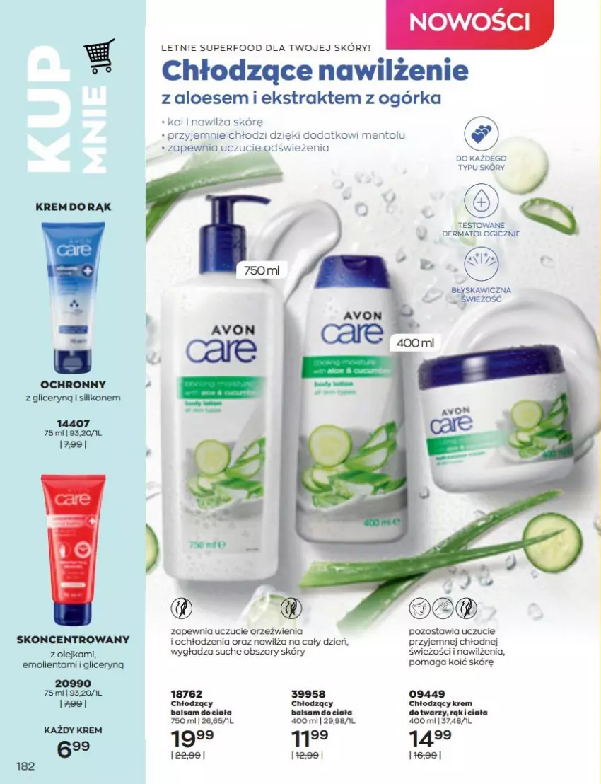 Gazetka promocyjna Avon - Katalog Avon 6/2022 kampania czerwiec - ważna 01.06 do 30.06.2022 - strona 182 - produkty: Balsam do ciała, Olej