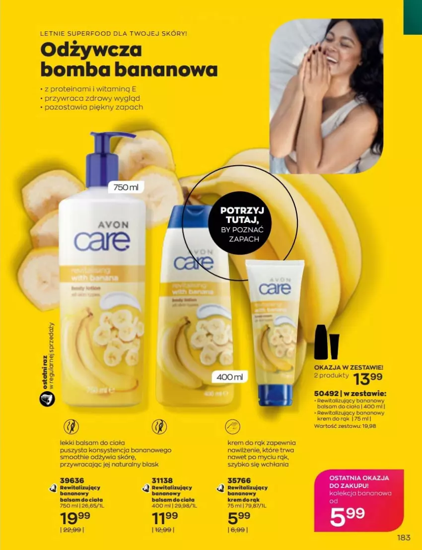 Gazetka promocyjna Avon - Katalog Avon 6/2022 kampania czerwiec - ważna 01.06 do 30.06.2022 - strona 183 - produkty: Balsam do ciała, Jaja, LG, Smoothie