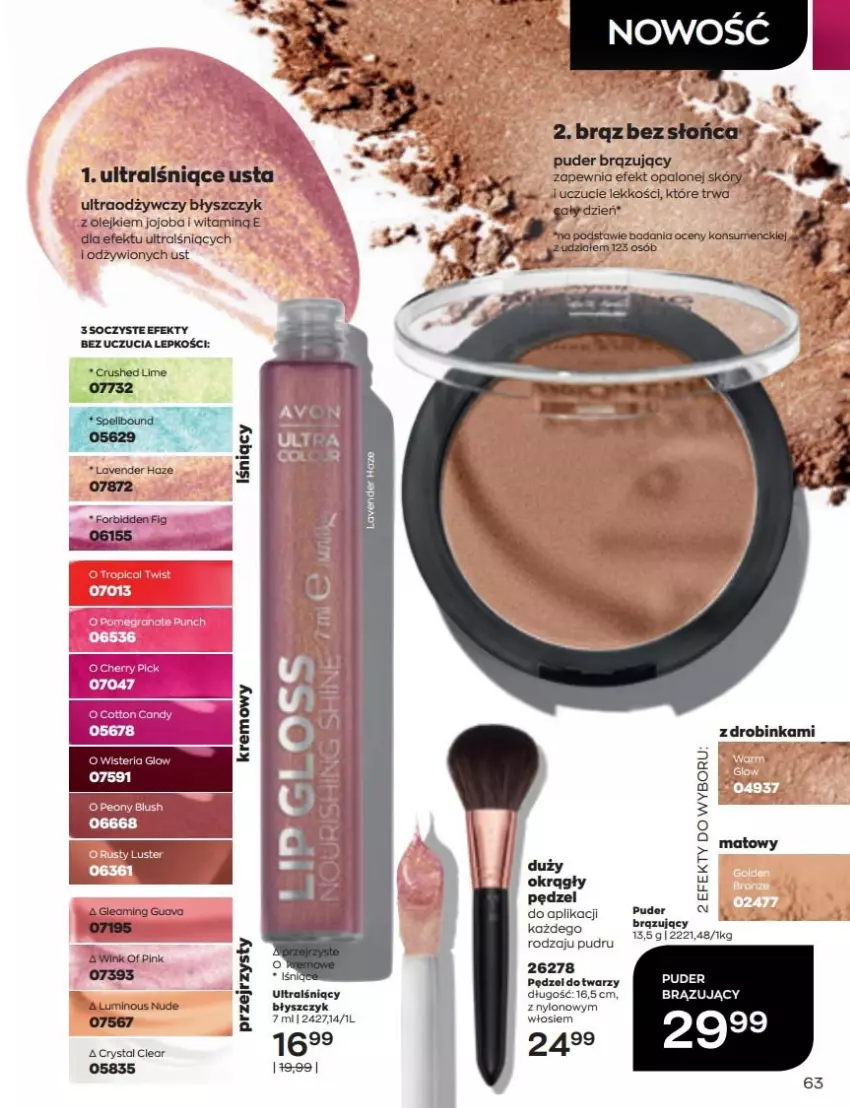 Gazetka promocyjna Avon - Katalog Avon 6/2022 kampania czerwiec - ważna 01.06 do 30.06.2022 - strona 63 - produkty: Candy, Inka, Puder