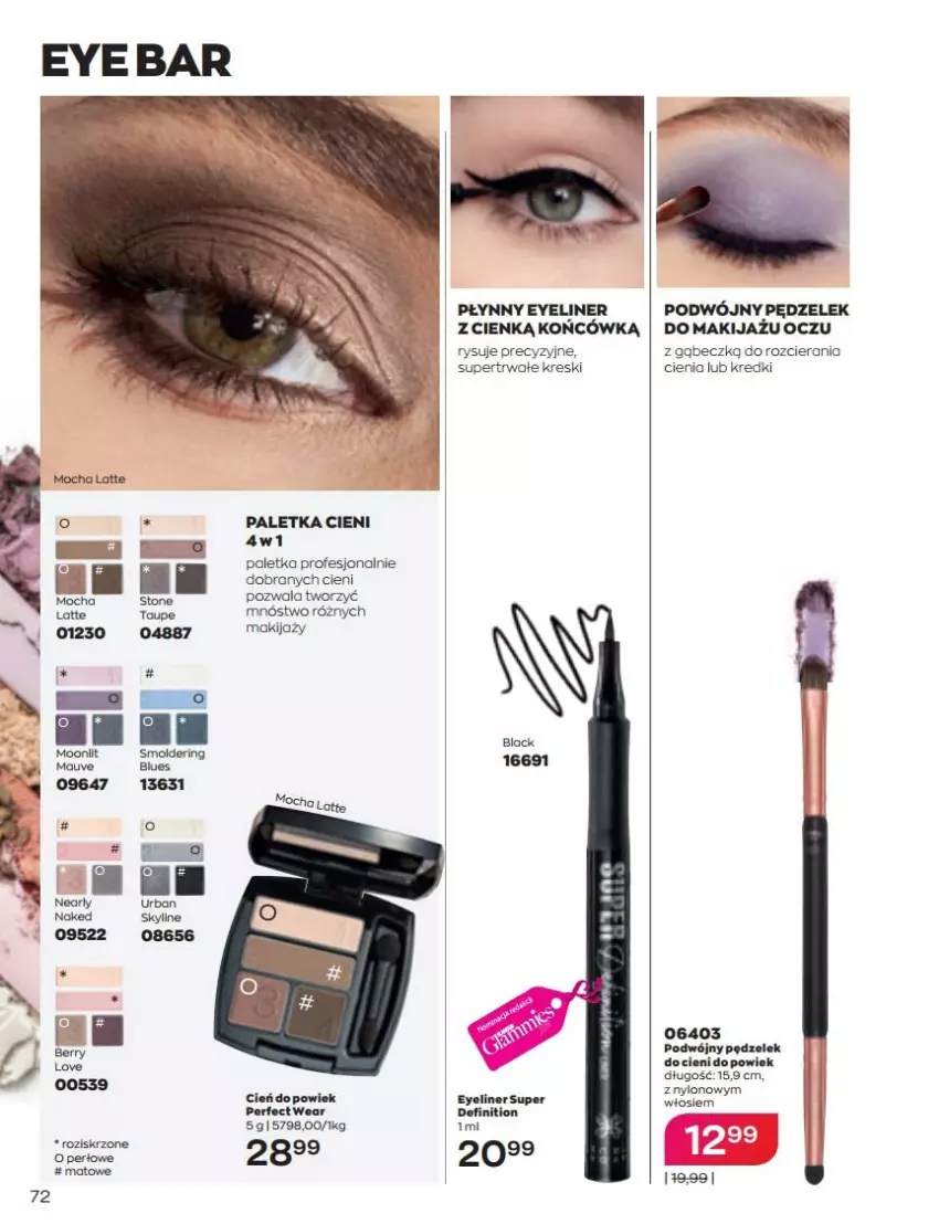 Gazetka promocyjna Avon - Katalog Avon 6/2022 kampania czerwiec - ważna 01.06 do 30.06.2022 - strona 72 - produkty: Cień, Makijaż, Paletka cieni