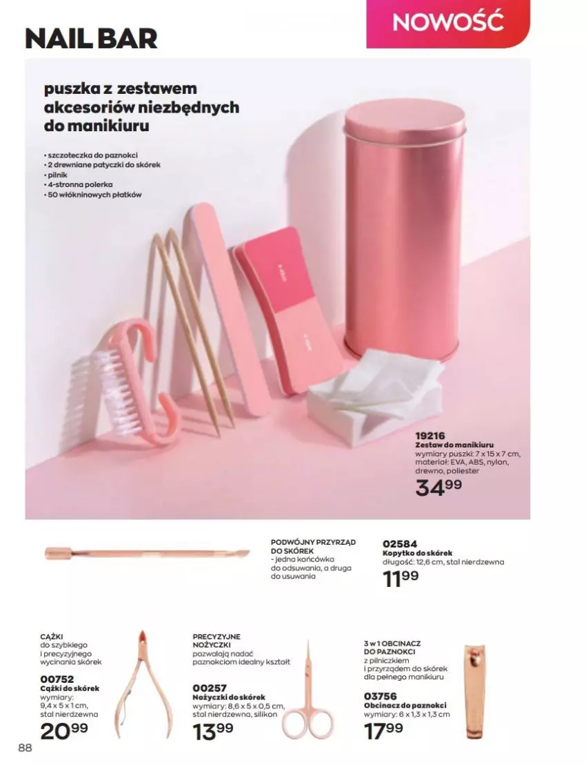 Gazetka promocyjna Avon - Katalog Avon 6/2022 kampania czerwiec - ważna 01.06 do 30.06.2022 - strona 88 - produkty: Cążki, Cążki do skórek, Noż, Nożyczki, Pilnik