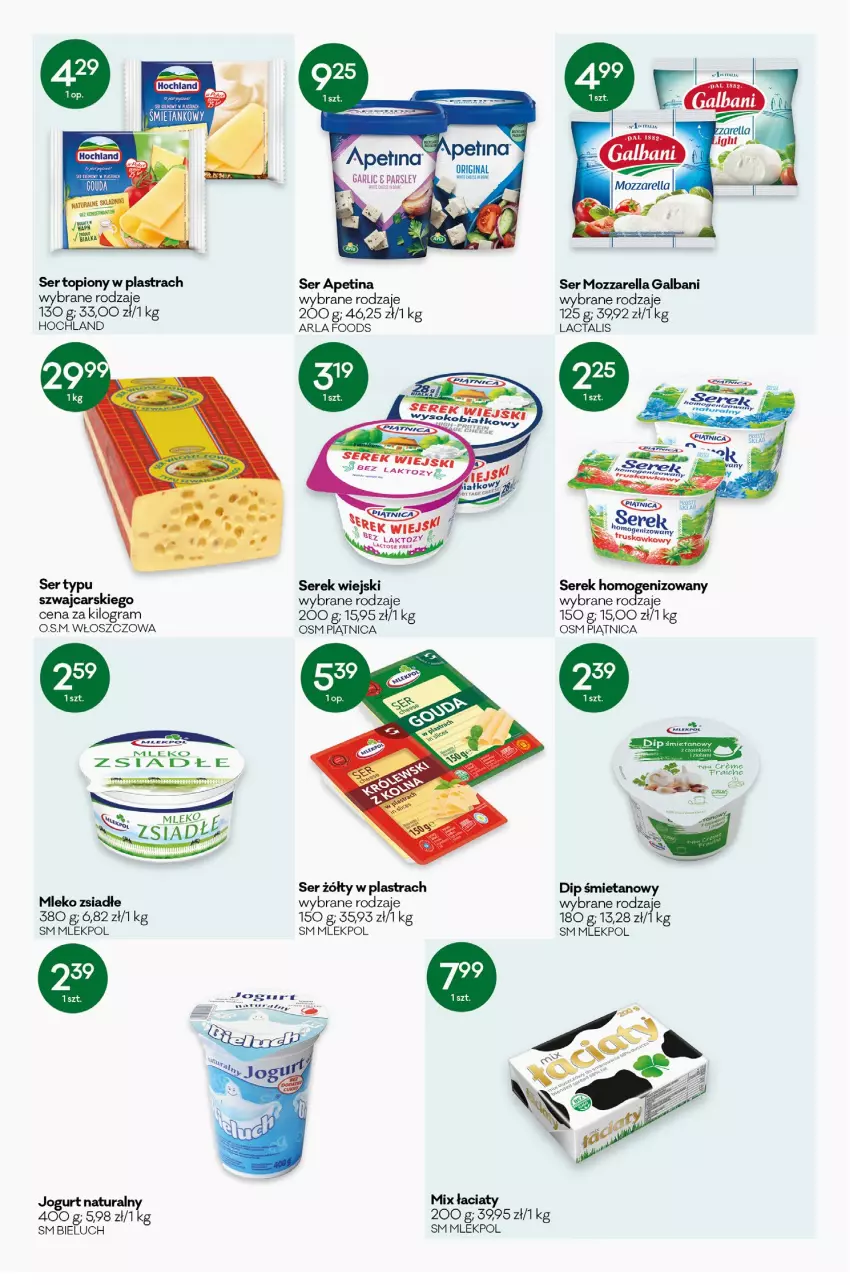 Gazetka promocyjna Groszek - ważna 04.08 do 16.08.2022 - strona 4 - produkty: Bieluch, Cars, Galbani, Gra, Hochland, Jogurt, Jogurt naturalny, Mleko, Mleko zsiadłe, Mozzarella, Piątnica, Ser, Ser topiony, Serek, Serek homogenizowany, Serek wiejski, Top