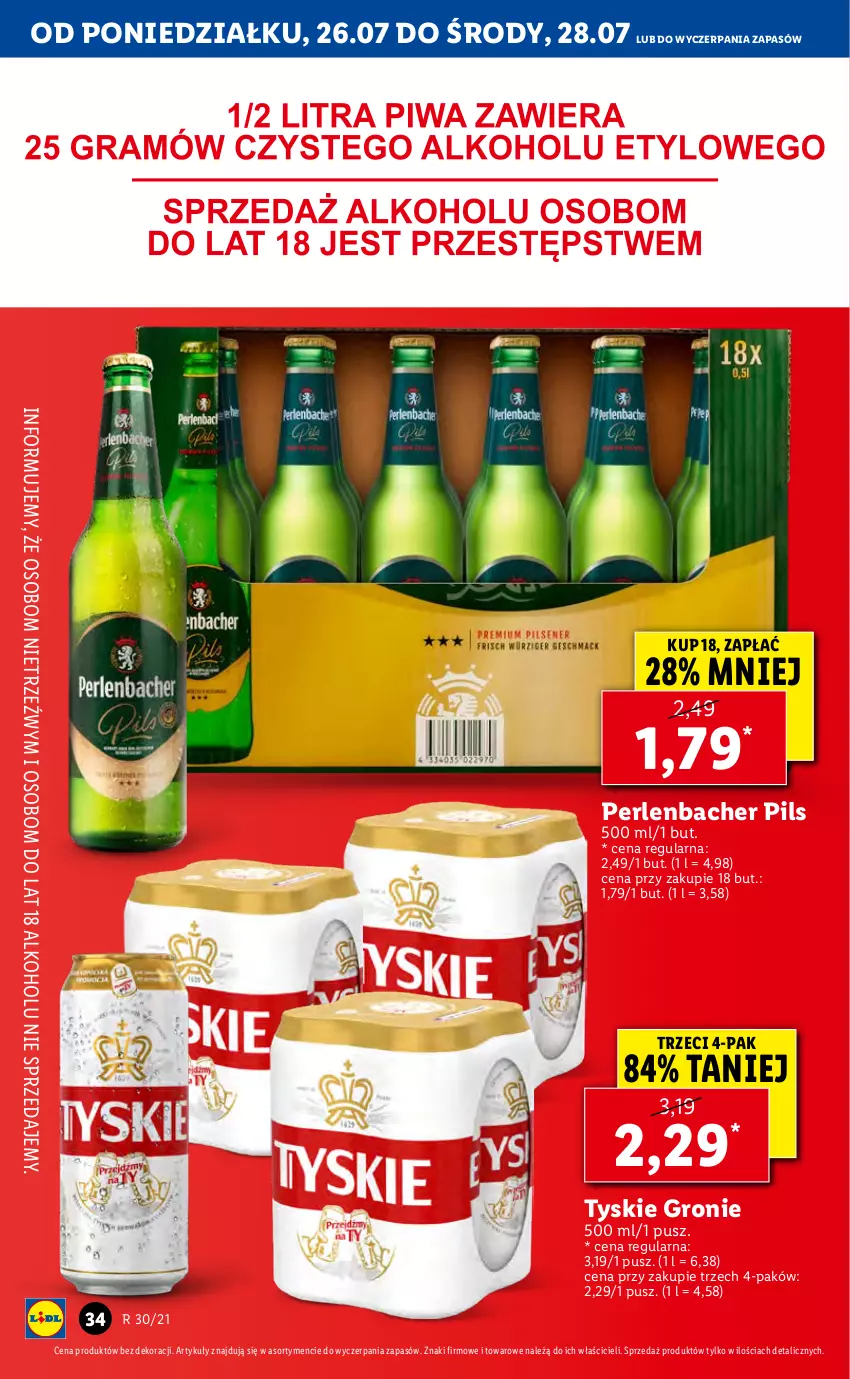 Gazetka promocyjna Lidl - GAZETKA - ważna 26.07 do 28.07.2021 - strona 34 - produkty: NBA, Tyskie