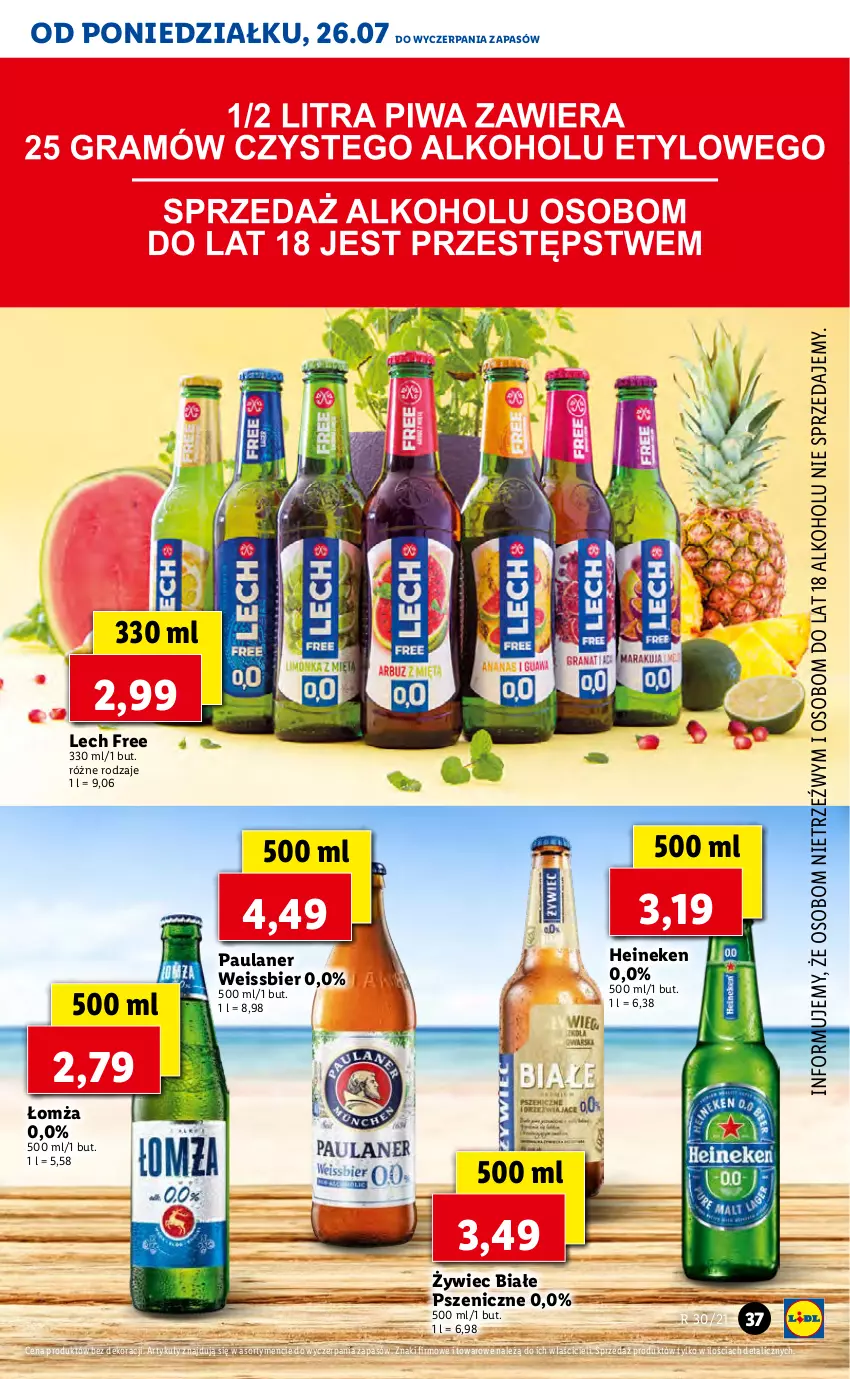 Gazetka promocyjna Lidl - GAZETKA - ważna 26.07 do 28.07.2021 - strona 37 - produkty: Heineken