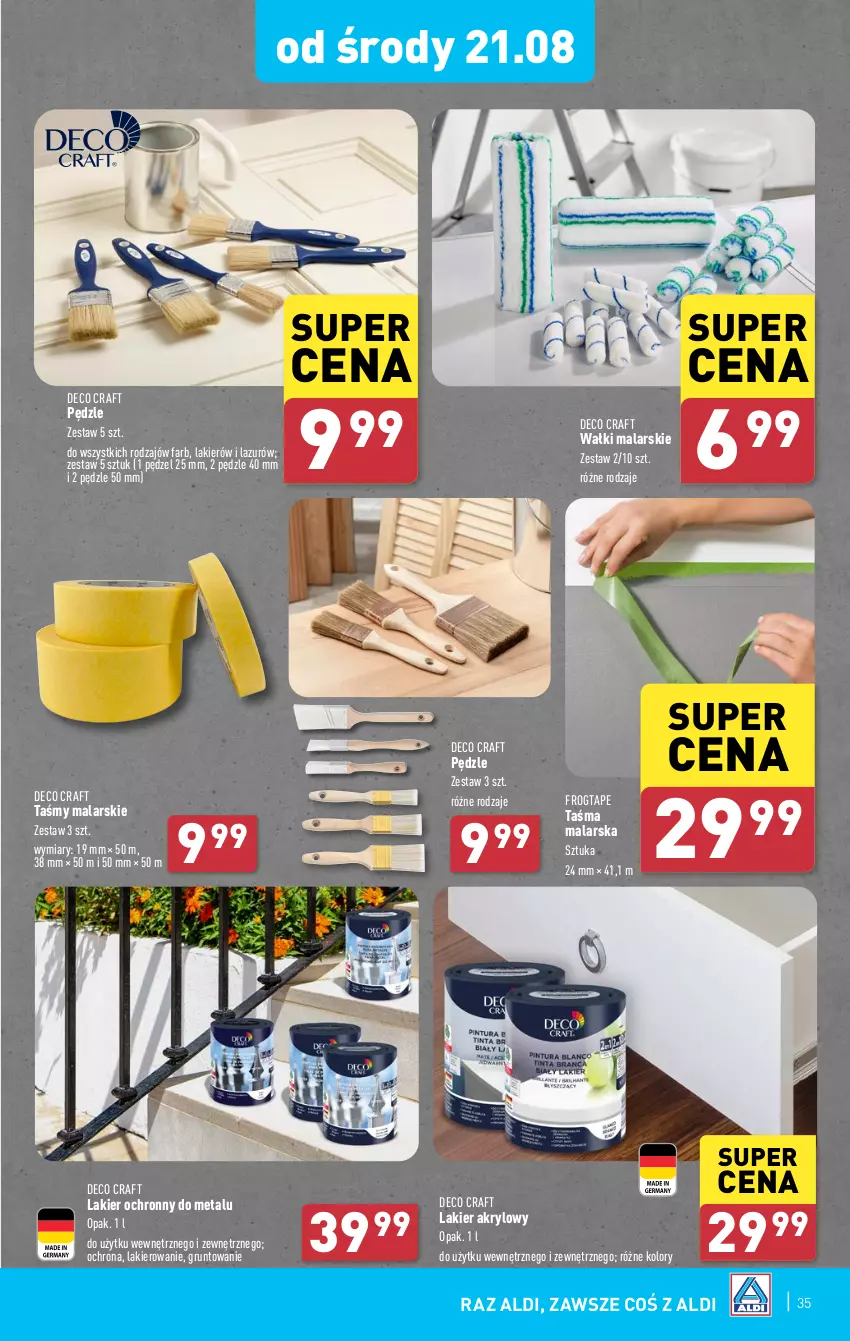 Gazetka promocyjna Aldi - Pełna oferta - ważna 19.08 do 25.08.2024 - strona 35 - produkty: Fa, Grunt, Lakier, Lazur