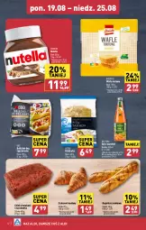 Gazetka promocyjna Aldi - Pełna oferta - Gazetka - ważna od 25.08 do 25.08.2024 - strona 12 - produkty: Nutella, Sok, Hot dog, Croissant, Wafle, Bagietka, Bagietka czosnkowa, Ferrero, Chleb, Wafle tortowe