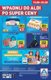 Gazetka promocyjna Aldi - Pełna oferta - Gazetka - ważna od 25.08 do 25.08.2024 - strona 40 - produkty: Torebka, Odkurzacz, Por, Gra, Rozdrabniacz, Jaja, O nas, Tera, Biuro, Masło, Fa