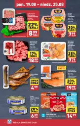 Gazetka promocyjna Aldi - Pełna oferta - Gazetka - ważna od 25.08 do 25.08.2024 - strona 6 - produkty: Piec, Kurczak, Sałatka, Mięso wołowe, Mięso mielone, Mięso mielone z łopatki wieprzowej, Rio Mare, Rust, Mięsne specjały, Tusz, Golden Seafood, Sałat, Pizza, Skrzydełka z kurczaka, Szprot, Tuńczyk, Dorsz, Mięso, Dorsz wędzony