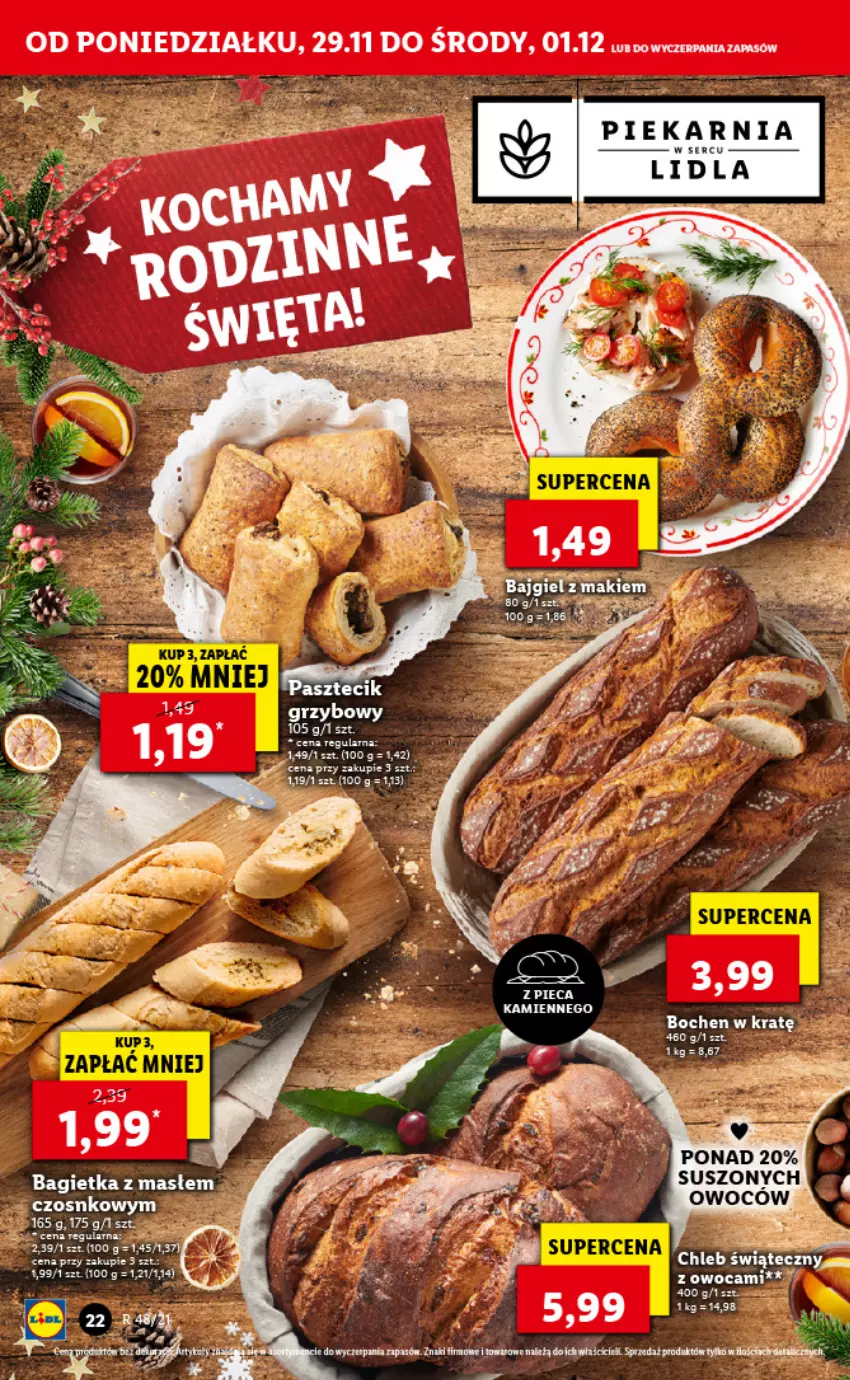 Gazetka promocyjna Lidl - GAZETKA - ważna 29.11 do 01.12.2021 - strona 22 - produkty: Bagietka, Chleb, Fa, Ser, Sos