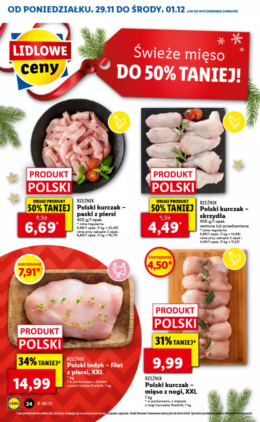 Gazetka promocyjna Lidl - GAZETKA - ważna 29.11 do 01.12.2021 - strona 24 - produkty: Kurczak, Mięso, Por