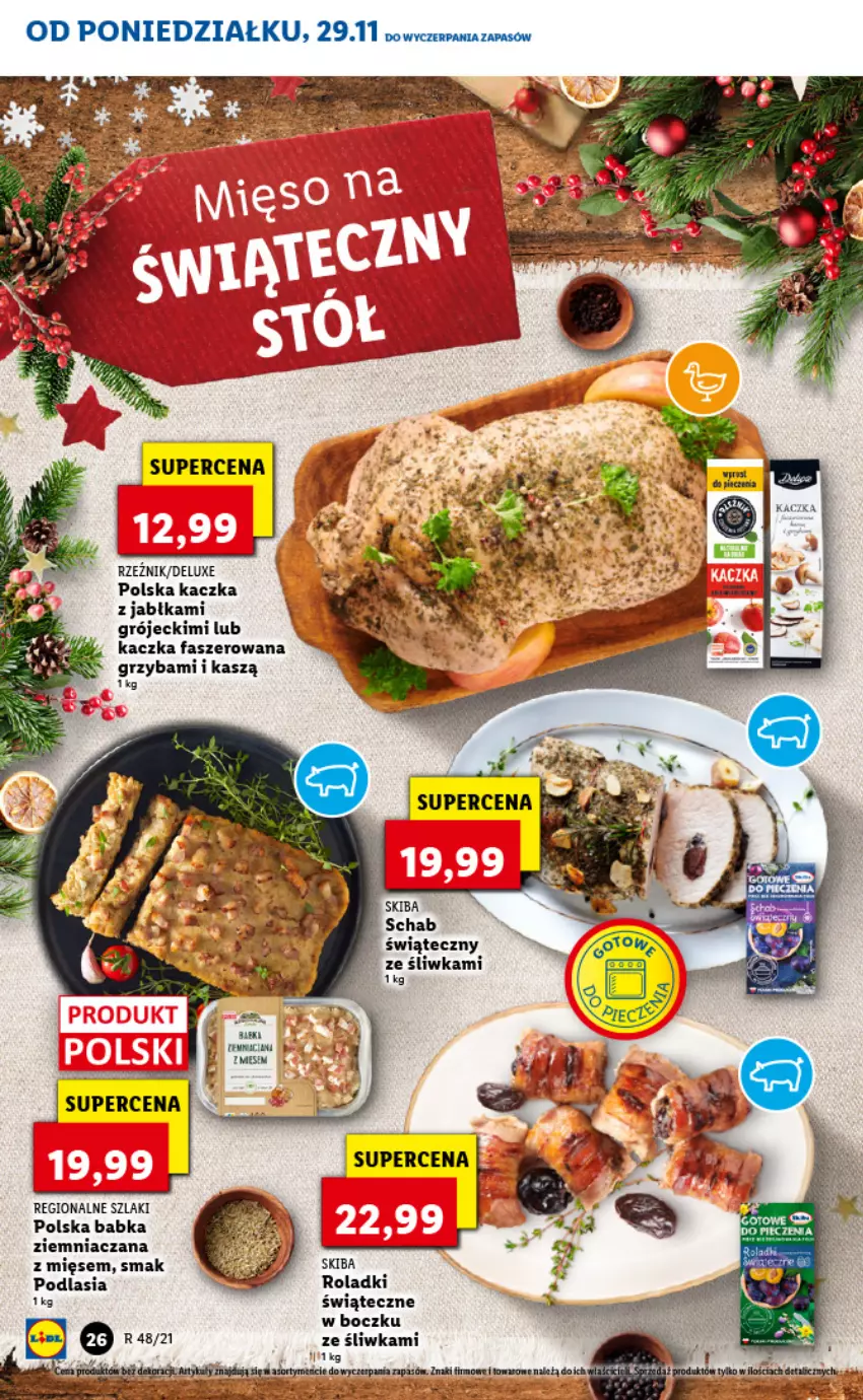 Gazetka promocyjna Lidl - GAZETKA - ważna 29.11 do 01.12.2021 - strona 26 - produkty: Babka, Fa, Jabłka, Kaczka, Kaczka faszerowana