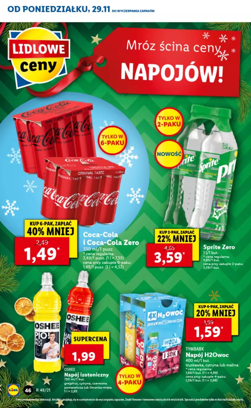 Gazetka promocyjna Lidl - GAZETKA - ważna 29.11 do 01.12.2021 - strona 46 - produkty: Fa, Gin, Grejpfrut, Limonka, Sprite, Tymbark