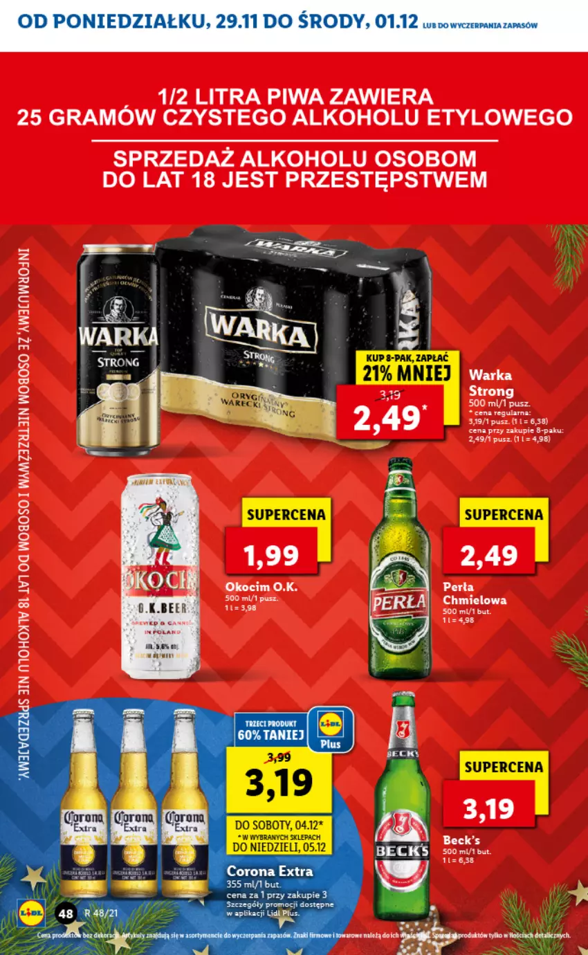 Gazetka promocyjna Lidl - GAZETKA - ważna 29.11 do 01.12.2021 - strona 48 - produkty: Gra, Koc, Nioh, Okocim, Perła, Piwa, Sos, Warka