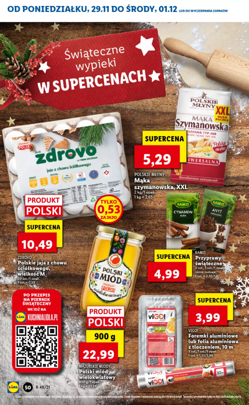 Gazetka promocyjna Lidl - GAZETKA - ważna 29.11 do 01.12.2021 - strona 50 - produkty: Fa, Folia aluminiowa, Kamis, LG, Mąka, Piernik, Polskie Młyny