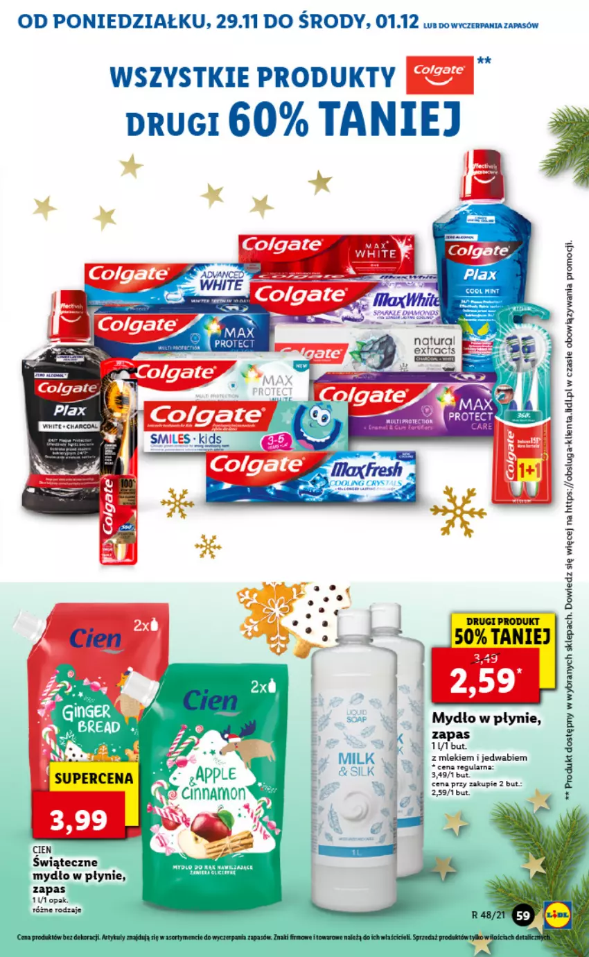 Gazetka promocyjna Lidl - GAZETKA - ważna 29.11 do 01.12.2021 - strona 59 - produkty: Colgate, Fa, LG, Mydło, Mydło w płynie