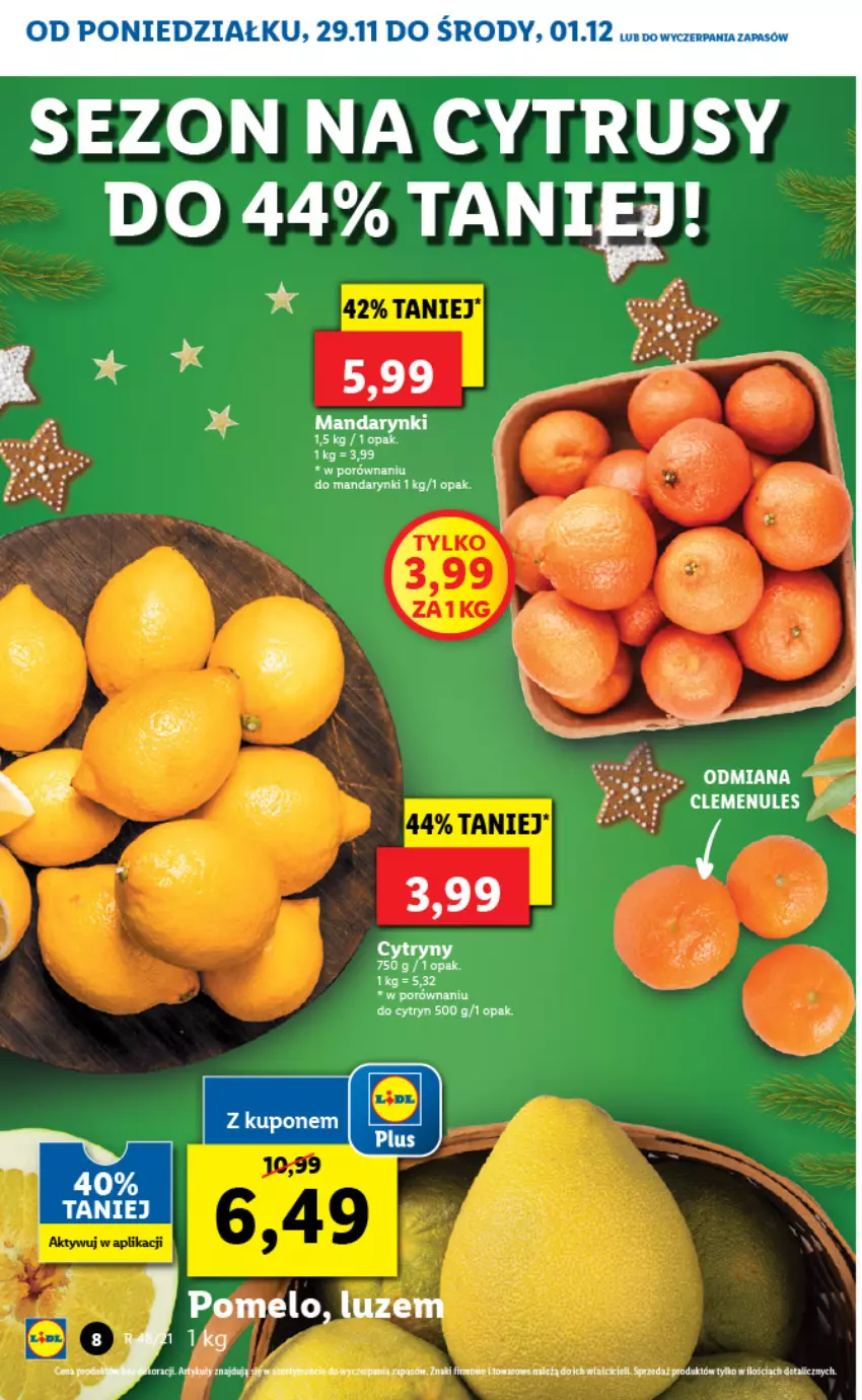 Gazetka promocyjna Lidl - GAZETKA - ważna 29.11 do 01.12.2021 - strona 8 - produkty: Mandarynki, Por