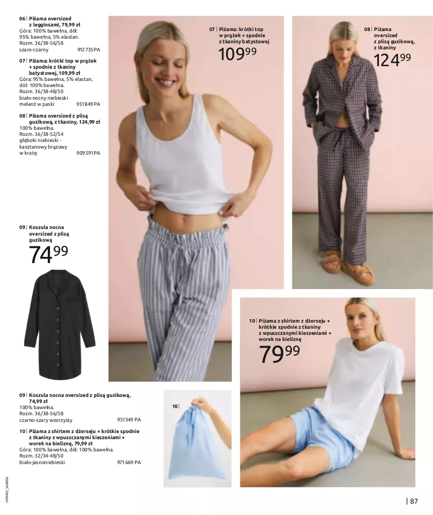 Gazetka promocyjna Bonprix - DŻINSOWE TRENDY - ważna 05.02 do 05.05.2024 - strona 89 - produkty: Gin, Kosz, Koszula, Koszula nocna, Piżama, Spodnie, Top, Wełna