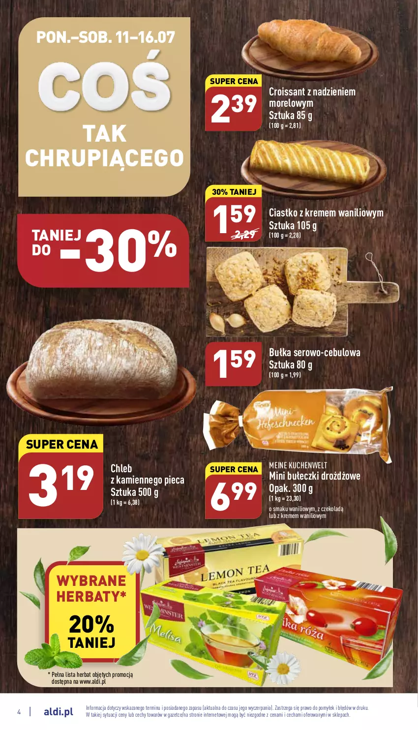 Gazetka promocyjna Aldi - Katalog spożywczy - ważna 11.07 do 16.07.2022 - strona 4 - produkty: Bułeczki, Bułka, Chleb, Croissant, Piec, Ser