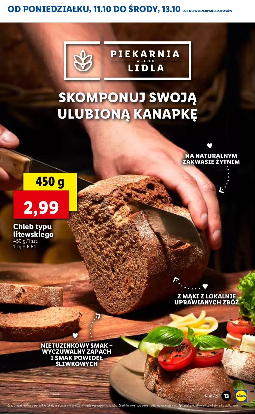 Gazetka promocyjna Lidl - GAZETKA - ważna 11.10 do 13.10.2021 - strona 13 - produkty: Chleb