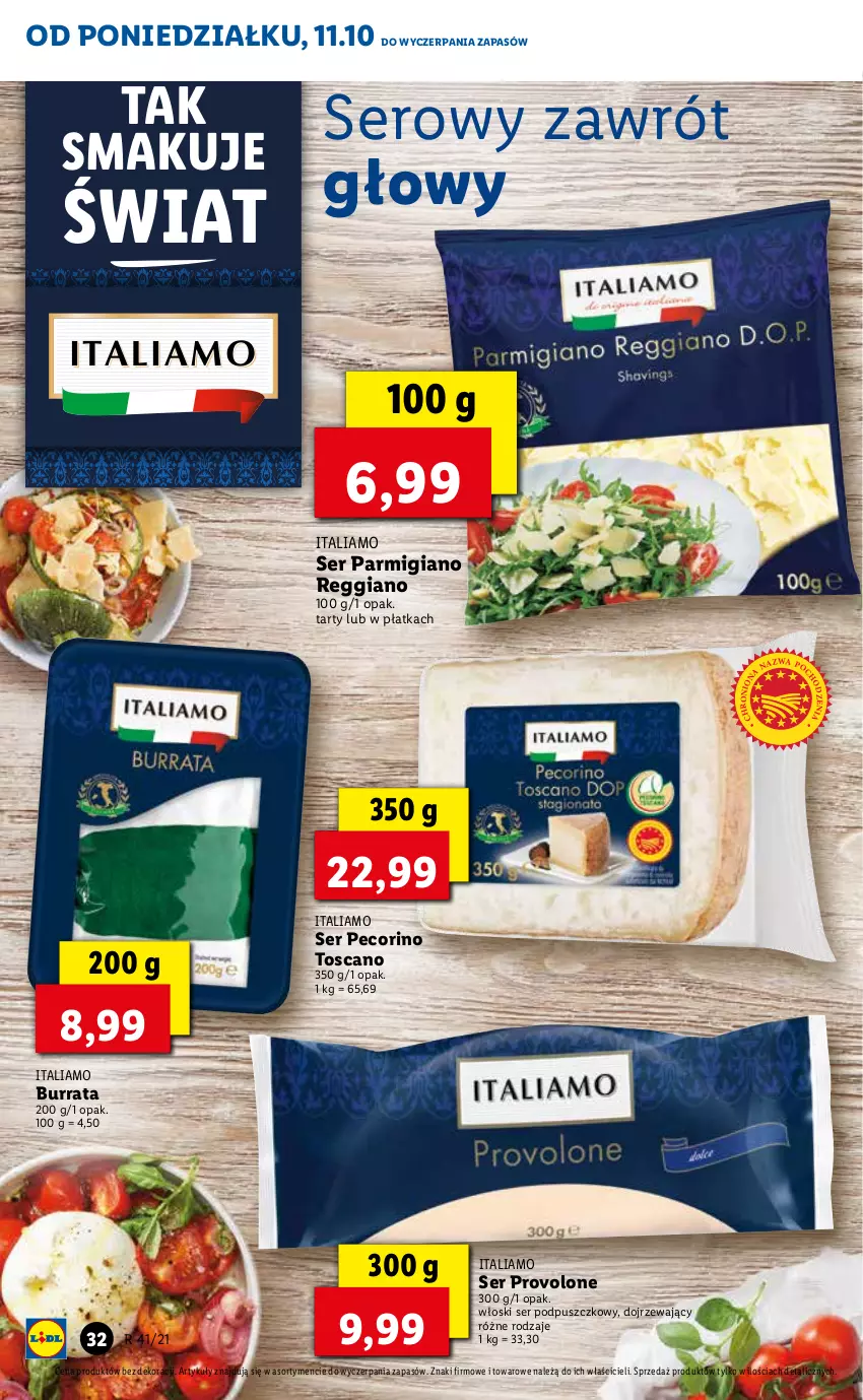 Gazetka promocyjna Lidl - GAZETKA - ważna 11.10 do 13.10.2021 - strona 32 - produkty: Burrata, Pecorino, Ser