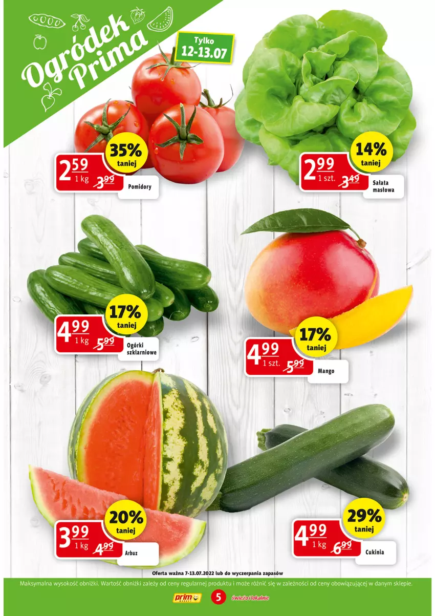 Gazetka promocyjna Prim Market - ważna 07.07 do 13.07.2022 - strona 5 - produkty: Masło, Sałat, Sałata masłowa