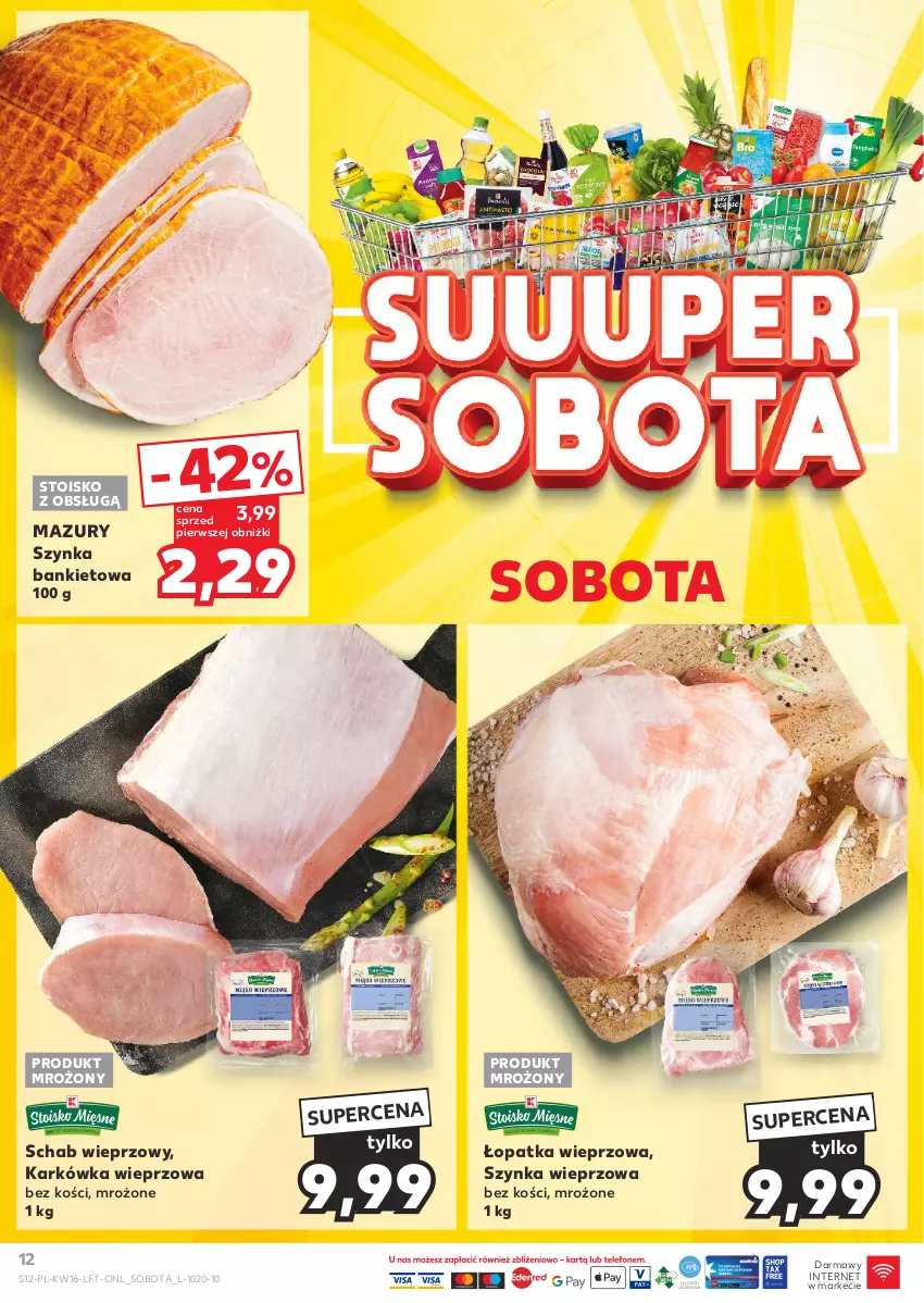 Gazetka promocyjna Kaufland - Gazetka tygodnia - ważna 18.04 do 24.04.2024 - strona 12 - produkty: Karkówka wieprzowa, Schab wieprzowy, Szynka, Szynka wieprzowa