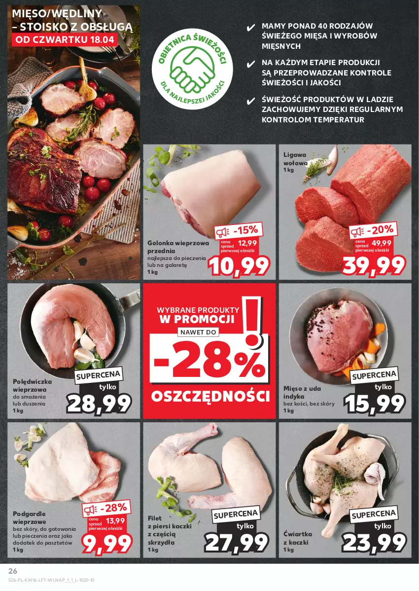 Gazetka promocyjna Kaufland - Gazetka tygodnia - ważna 18.04 do 24.04.2024 - strona 26 - produkty: Filet z piersi kaczki, Gala, Golonka wieprzowa, Mięso, Pasztet, Piec, Polędwiczka wieprzowa