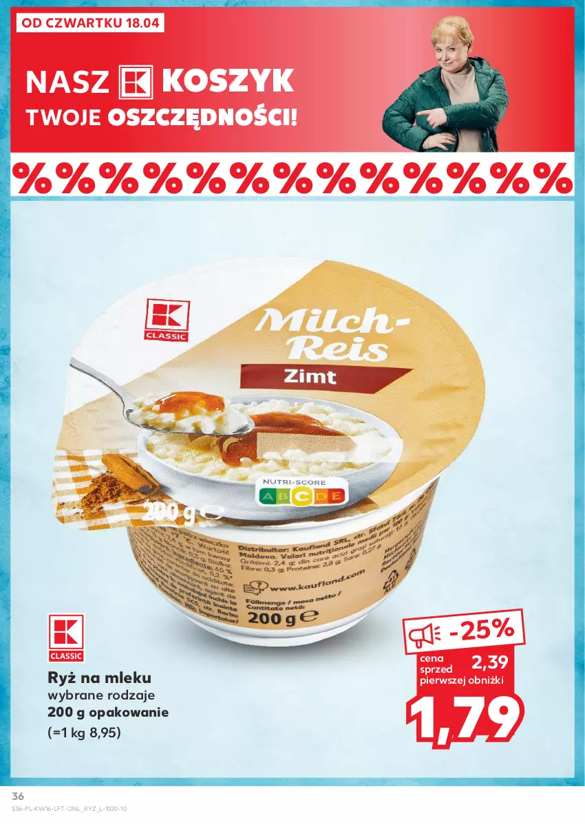 Gazetka promocyjna Kaufland - Gazetka tygodnia - ważna 18.04 do 24.04.2024 - strona 36 - produkty: Kosz, Ryż, Ryż na mleku