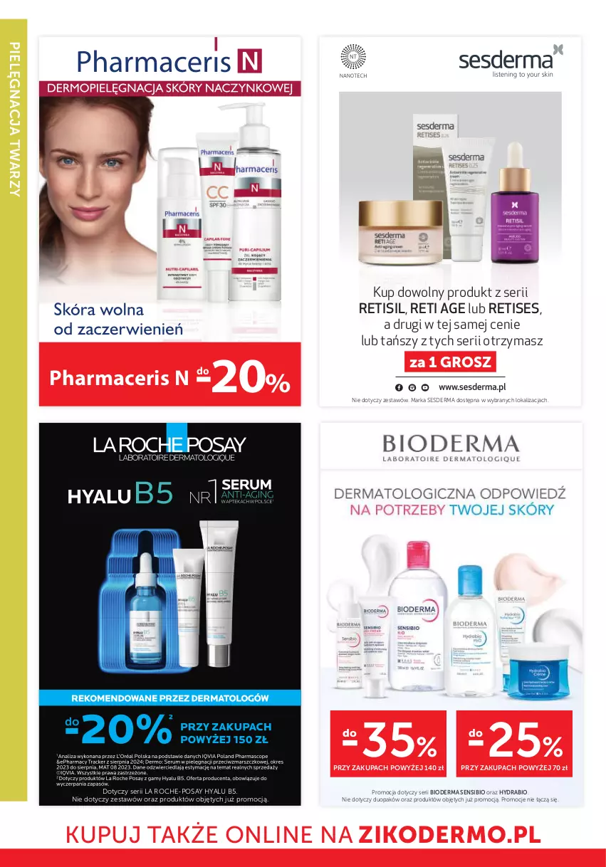 Gazetka promocyjna Ziko - Gazetka Ziko Dermo - ważna 06.02 do 19.02.2025 - strona 4 - produkty: Acer, Bioderma, La Roche-Posay, Pharmaceris, Ser, Sesderma