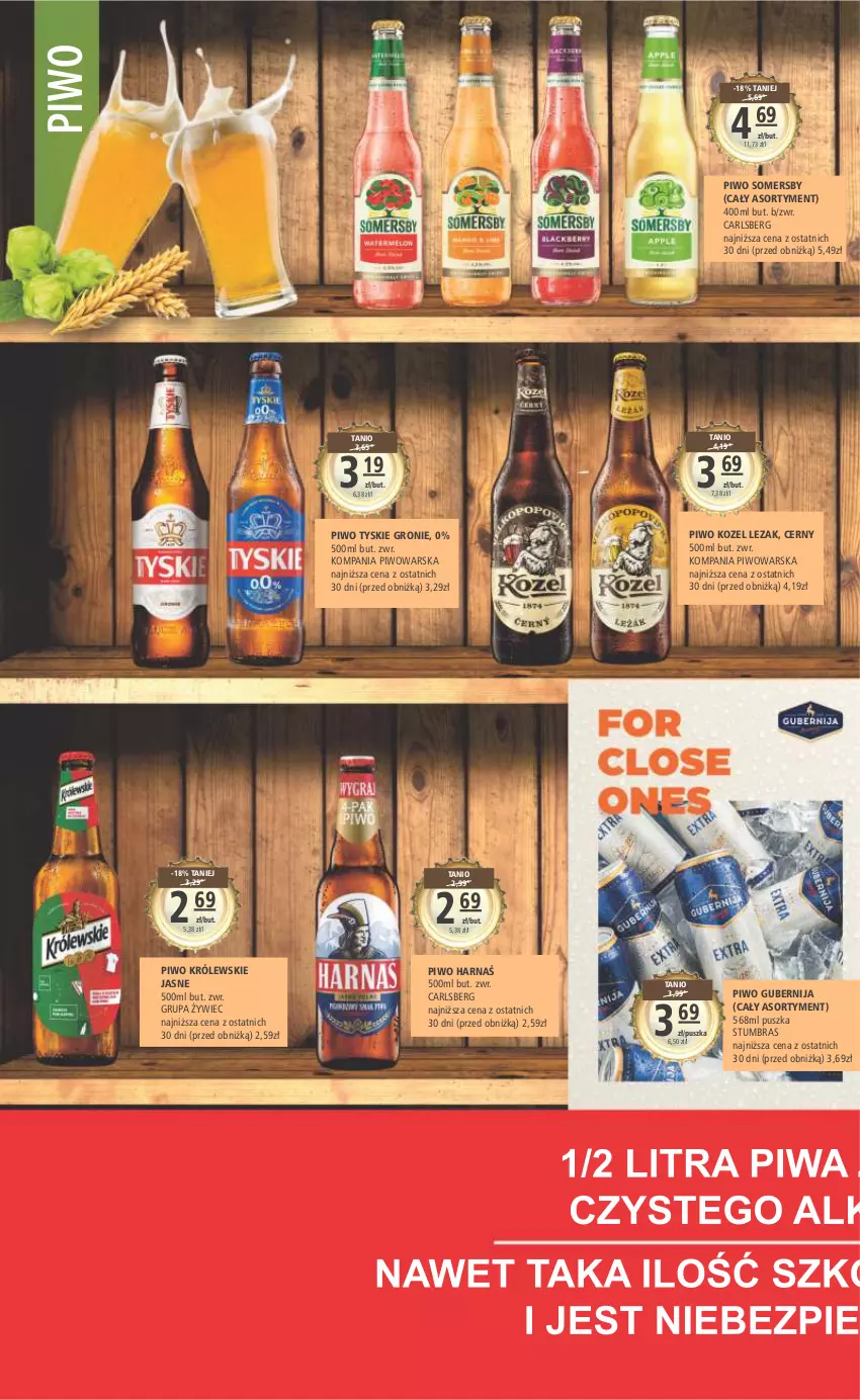 Gazetka promocyjna Arhelan - Gazetka - ważna 24.03 do 02.04.2023 - strona 16 - produkty: Carlsberg, Harnaś, Kozel, Królewski, Piwo, Somersby, Tyskie