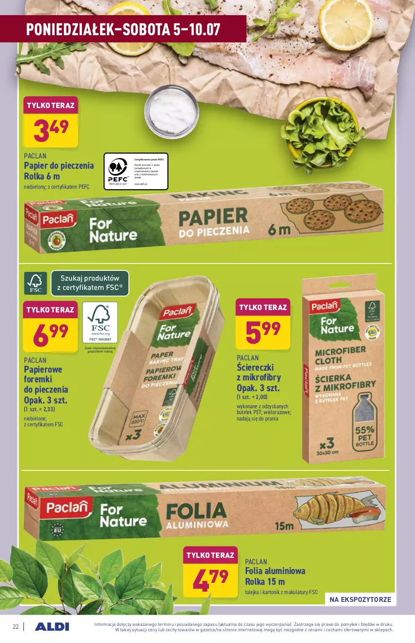 Gazetka promocyjna Aldi - WEGE PRZYSMAKI - ważna 05.07 do 10.07.2021 - strona 22 - produkty: Folia aluminiowa, Foremki, Papier, Papier do pieczenia, Piec, Tera, Tonik