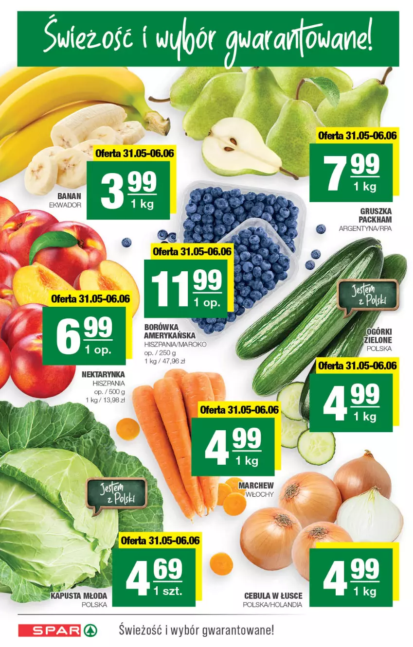 Gazetka promocyjna Spar - Spar - ważna 28.05 do 07.06.2023 - strona 2 - produkty: Borówka, Borówka amerykańska, Cebula, Nektar, Nektarynka