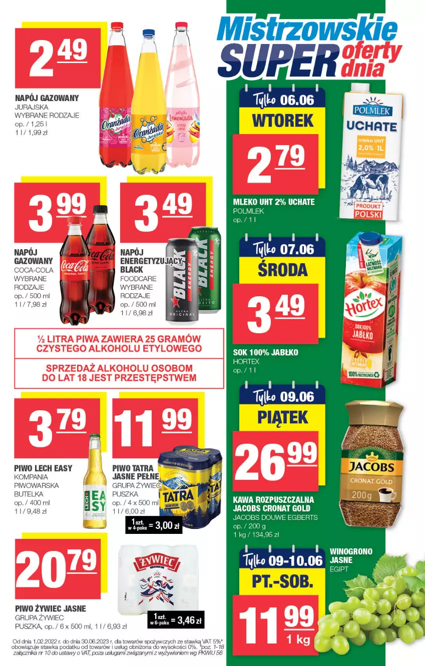 Gazetka promocyjna Spar - Spar - ważna 28.05 do 07.06.2023 - strona 5 - produkty: Coca-Cola, Mleko, Piwo, POLMLEK, Sok, Tatra, Wino