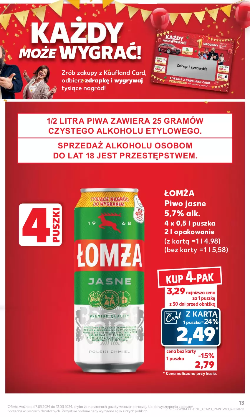 Gazetka promocyjna Kaufland - Gazetka tygodnia - ważna 07.03 do 13.03.2024 - strona 13 - produkty: Gra, Gry, Piwa, Piwo, Piwo jasne