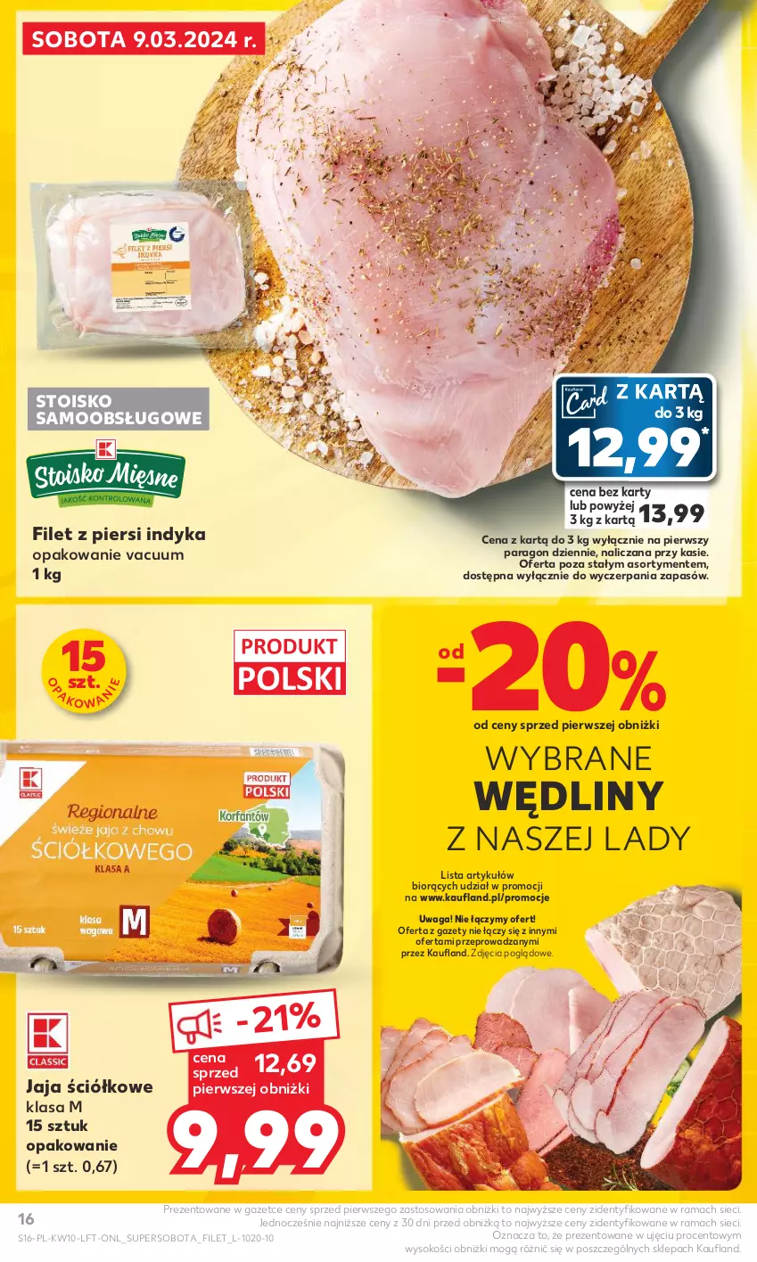 Gazetka promocyjna Kaufland - Gazetka tygodnia - ważna 07.03 do 13.03.2024 - strona 16 - produkty: Filet z piersi indyka, Jaja, Rama, Sok, Waga