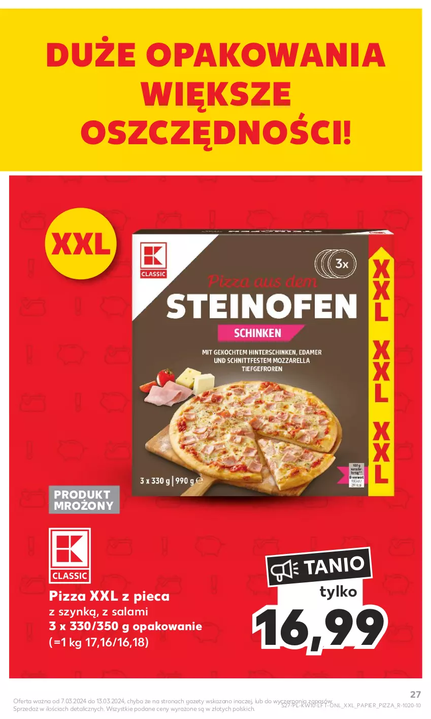 Gazetka promocyjna Kaufland - Gazetka tygodnia - ważna 07.03 do 13.03.2024 - strona 27 - produkty: Papier, Piec, Pizza, Salami