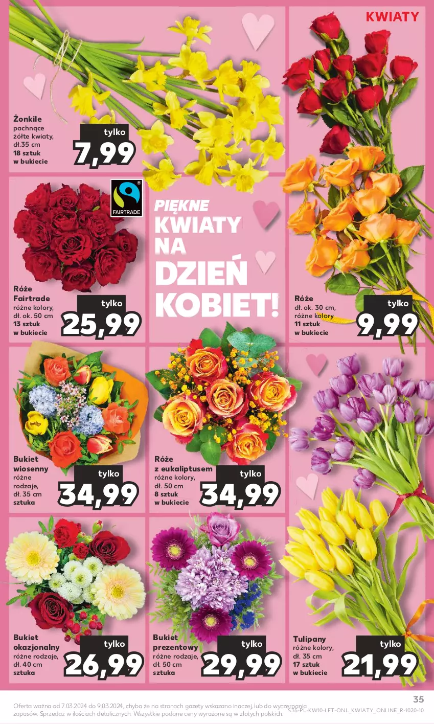 Gazetka promocyjna Kaufland - Gazetka tygodnia - ważna 07.03 do 13.03.2024 - strona 35 - produkty: Bukiet, Fa, Tulipan