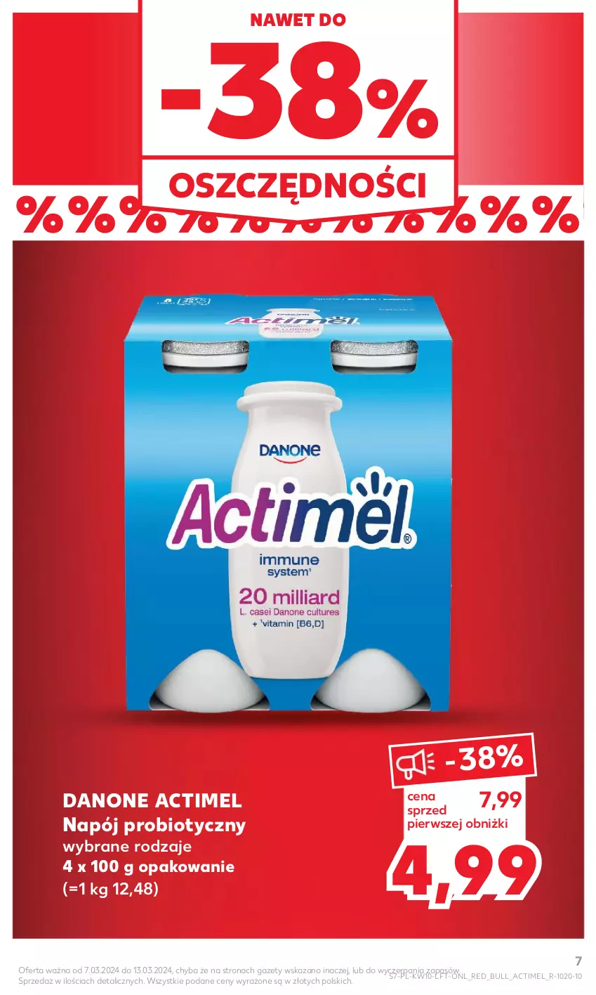 Gazetka promocyjna Kaufland - Gazetka tygodnia - ważna 07.03 do 13.03.2024 - strona 7 - produkty: Actimel, Danone, Napój