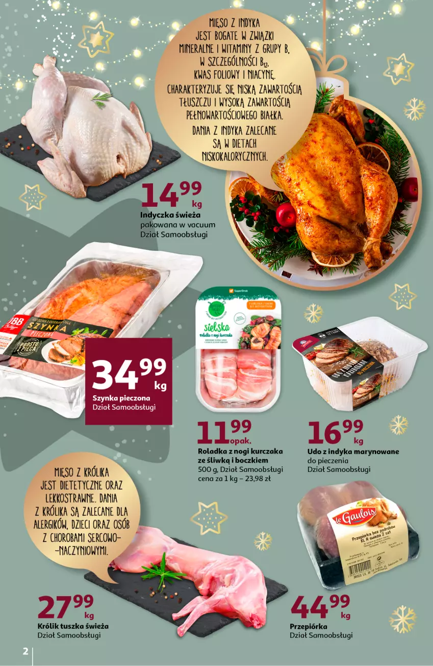 Gazetka promocyjna Auchan - Magia smaków Hipermarkety - ważna 16.12 do 22.12.2021 - strona 2 - produkty: Dzieci, Królik, Kurczak, Mięso, Mięso z indyka, Piec, Przepiórka, Ryż, Ser, Sok, Szynka, Tusz