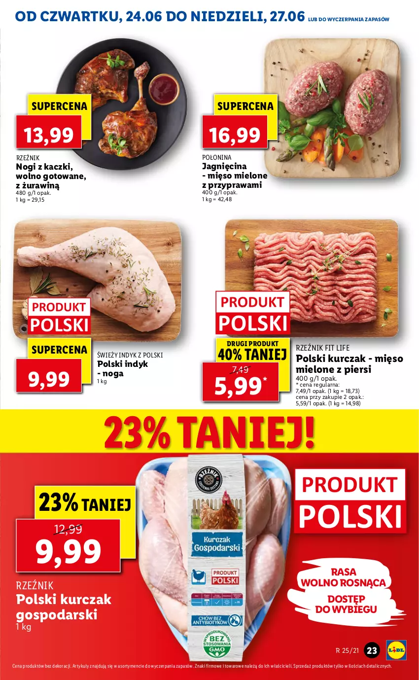 Gazetka promocyjna Lidl - GAZETKA - ważna 24.06 do 27.06.2021 - strona 23 - produkty: Kurczak, Mięso, Mięso mielone