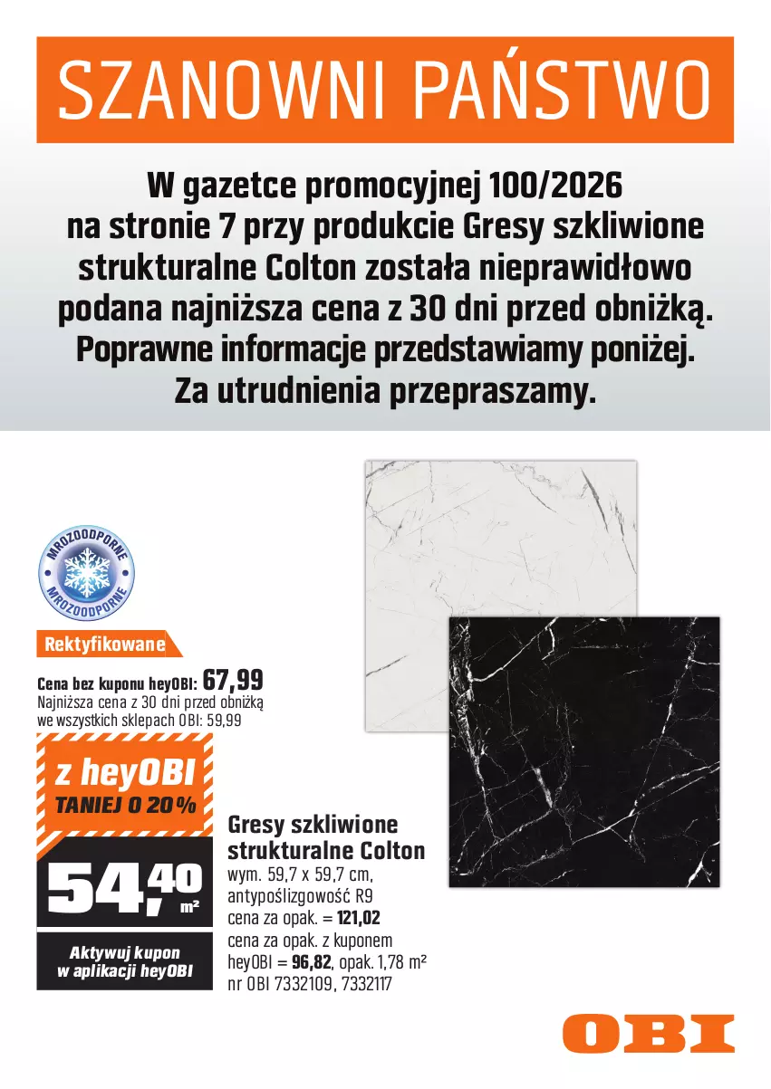 Gazetka promocyjna Obi - Gazetka OBI - ważna 02.01 do 27.01.2026 - strona 13 - produkty: Gres